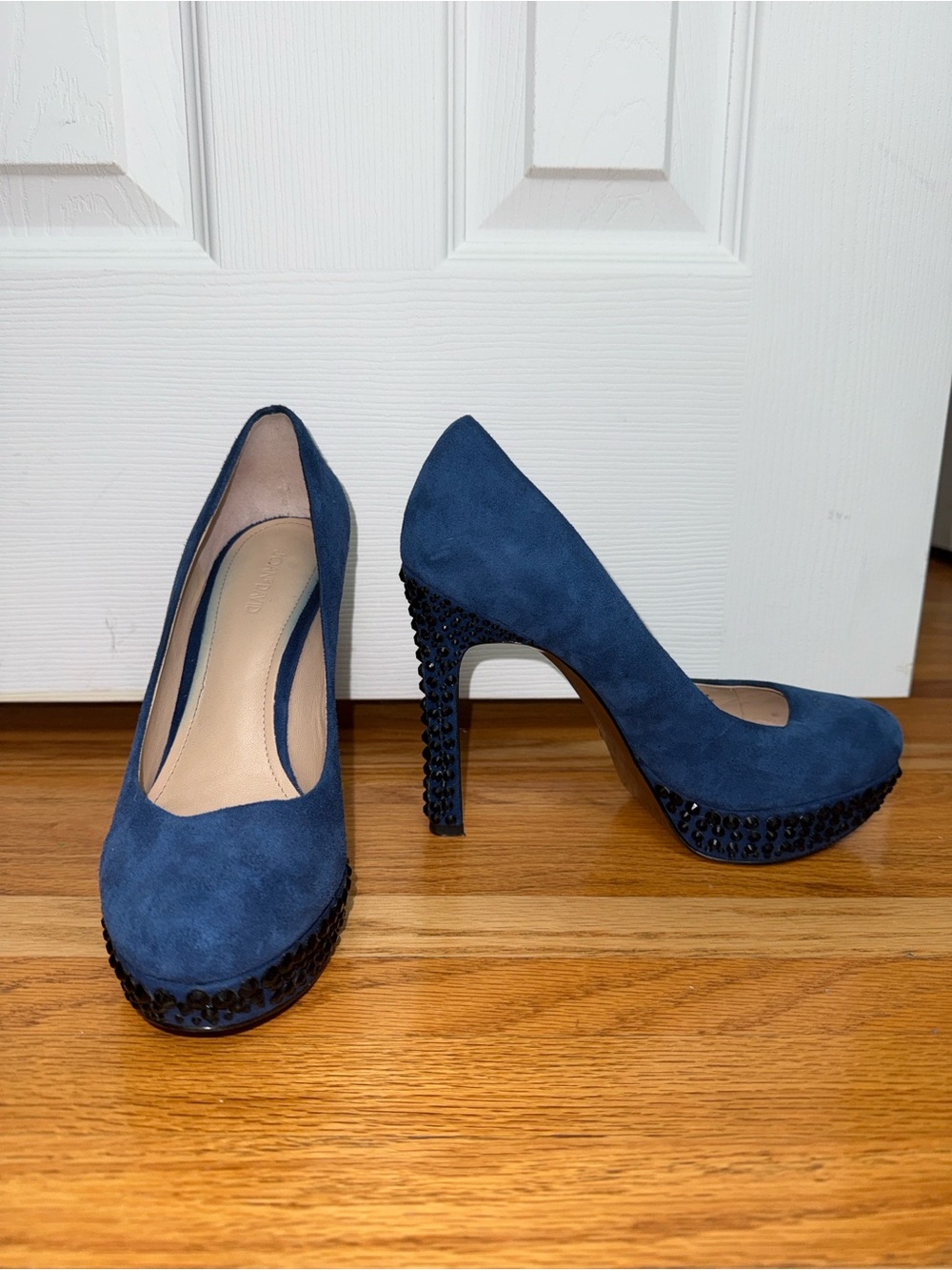 Joan&David Blue High Heel Pumps with Embellished Platform Size 6.5 Women’s